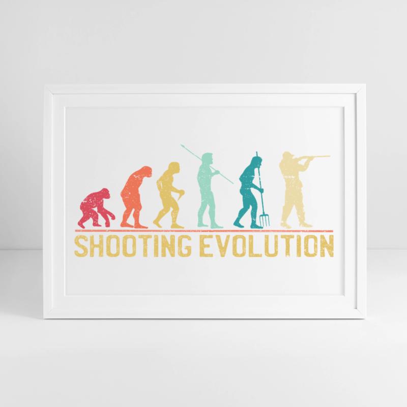 Conception de la progression de l'évolution du tir Affiche encadrée (69 × 49 cm)