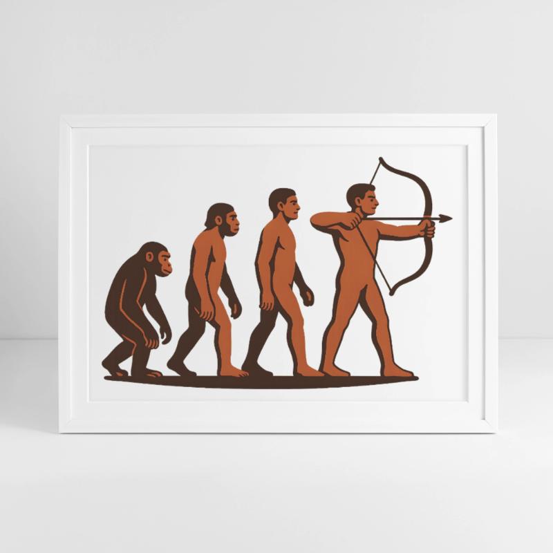 Archer cible à arc Evolution Archery Affiche encadrée (69 × 49 cm)
