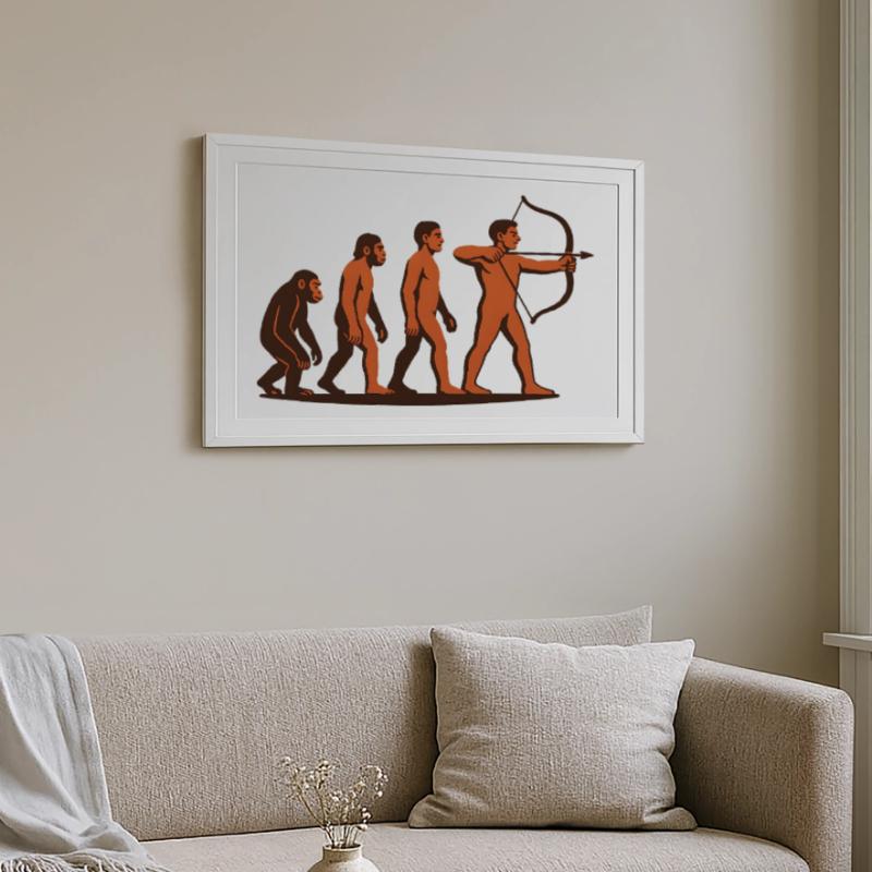 Archer cible à arc Evolution Archery Affiche encadrée (69 × 49 cm)