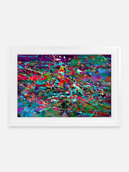 improvpmjh - Gerahmtes Poster (69 × 49 cm) - Weiß