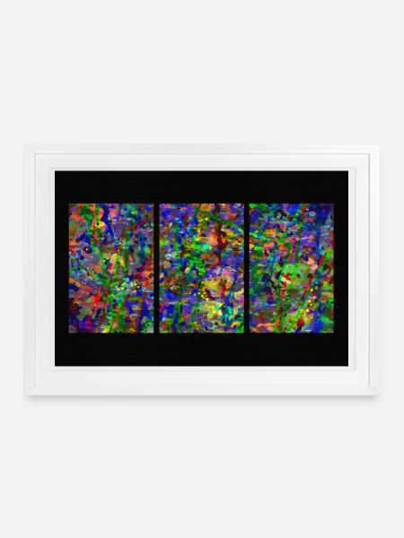 aufloesendes_etwas - Gerahmtes Poster (69 × 49 cm) - Weiß