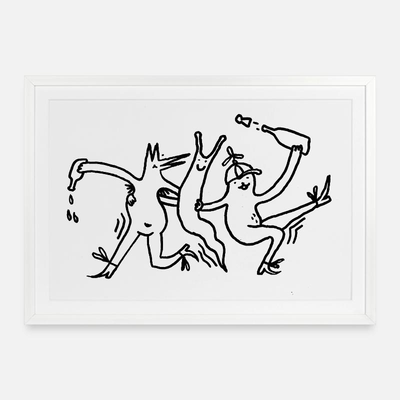 Friday - Framed poster (69 × 49 cm) - white