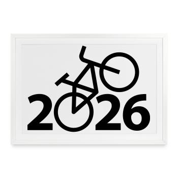 Radtour 2026, Mountainbike 2026, Fahrrad 2026 - Gerahmtes Poster (69 × 49 cm) - Weiß - Vorne
