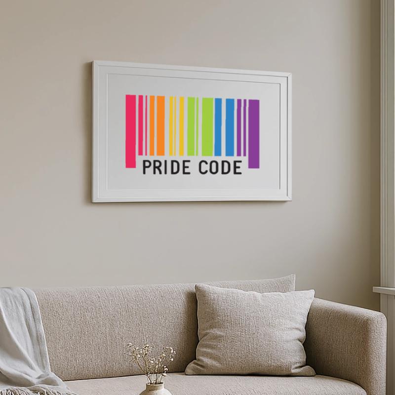 LGBT Pride Monat - Pride Code Gerahmtes Poster (69 × 49 cm)
