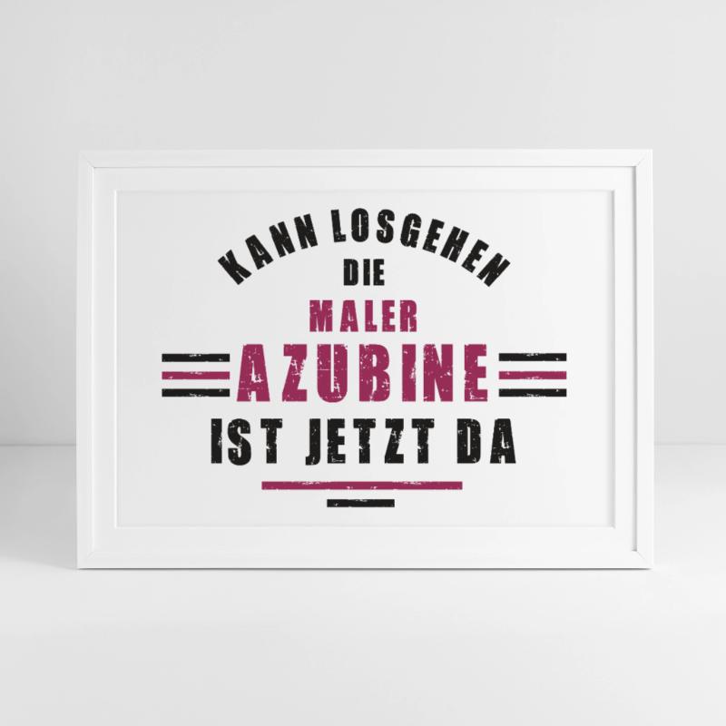 Trainee painter apprenticeship training painter Framed poster (69 × 49 cm)