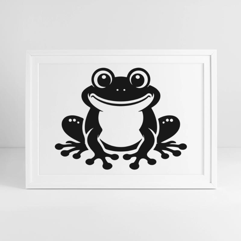 Toad Comic Frog Framed poster (69 × 49 cm)