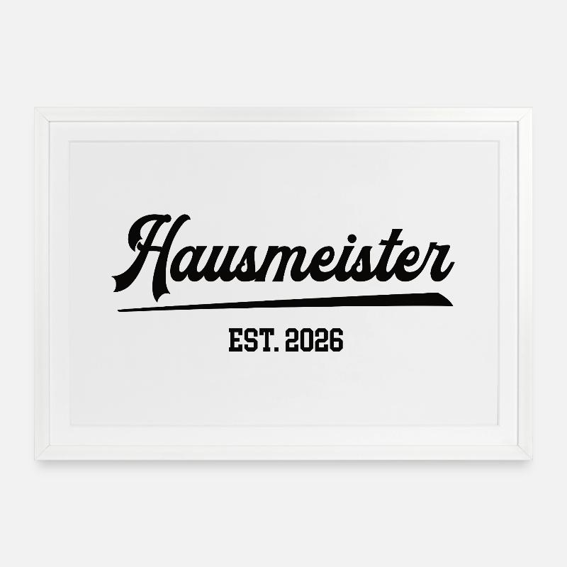 Administrateur intérimaire 2026 Technicien de la Chambre - Affiche encadrée (69 × 49 cm) - blanc