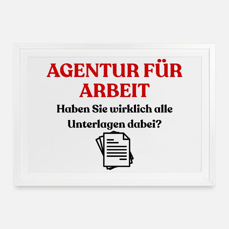 Agence pour la conception de l’emploi - Affiche encadrée (69 × 49 cm) - blanc