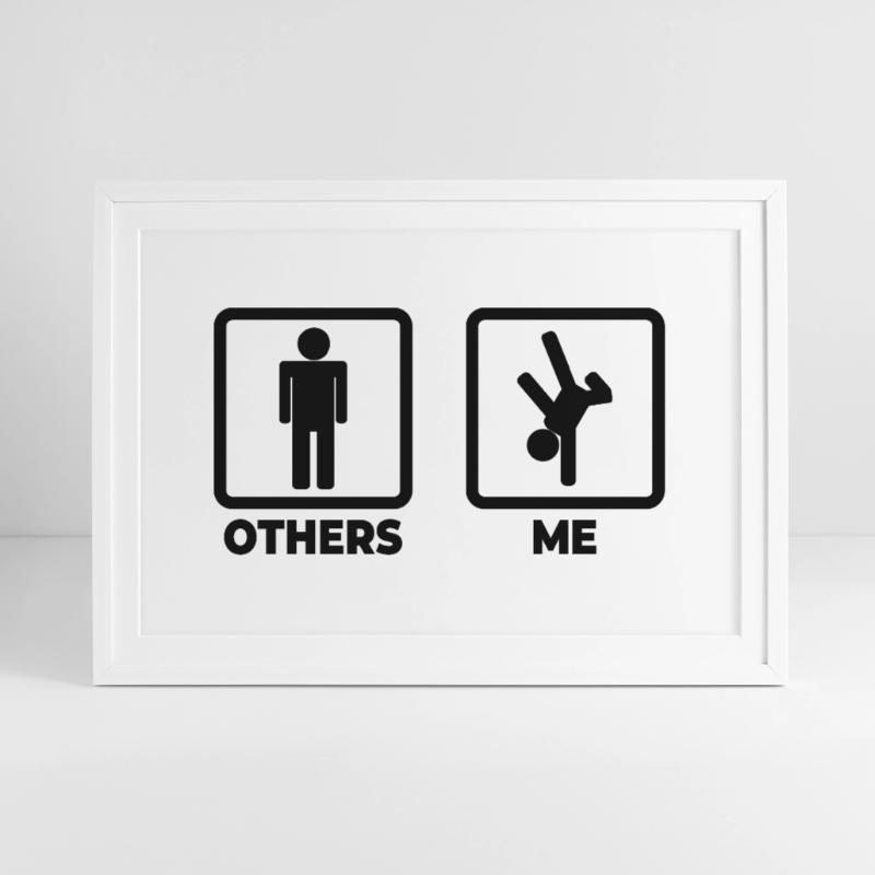 Me as a breakdancer Framed poster (69 × 49 cm)