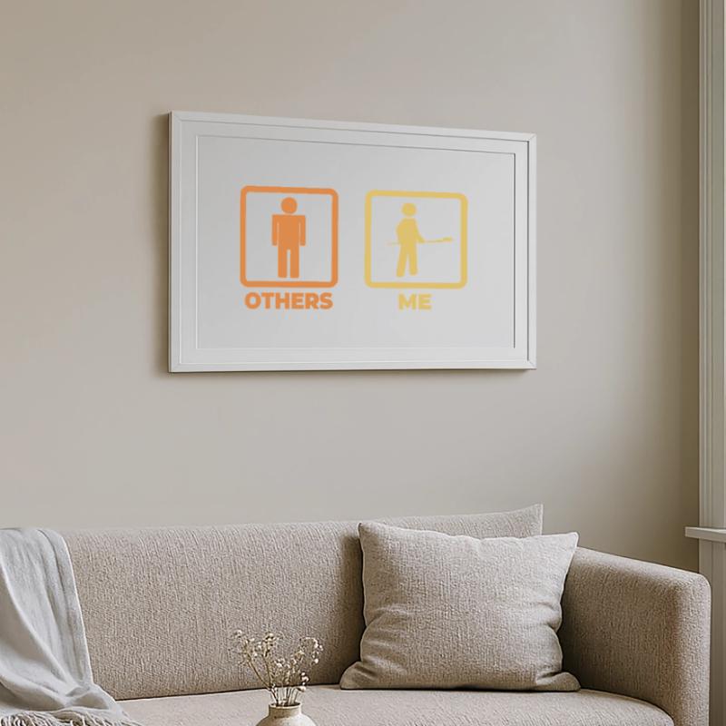 Baker stick figures Framed poster (69 × 49 cm)