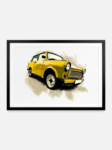 blockedName - Gerahmtes Poster (69 × 49 cm) - Schwarz