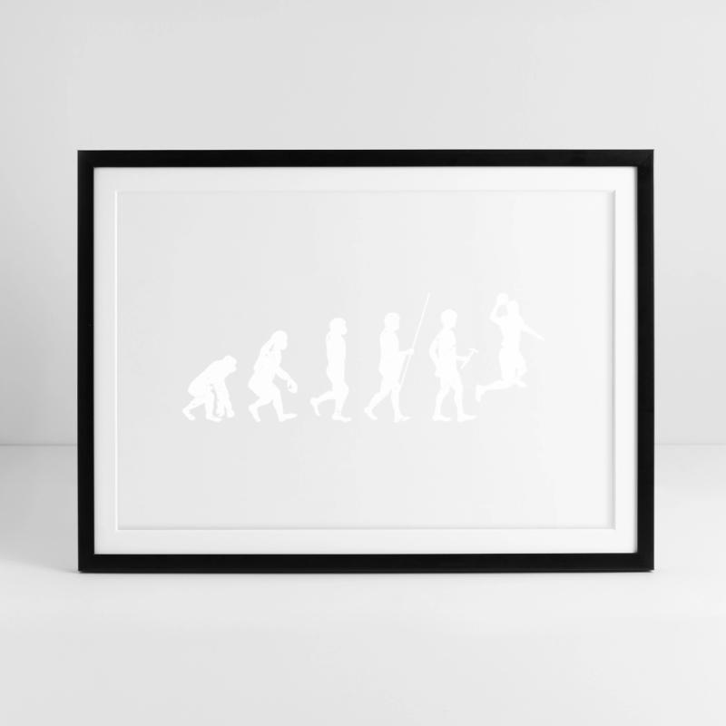 Techno Evolution Silhouettes Affiche encadrée (69 × 49 cm)