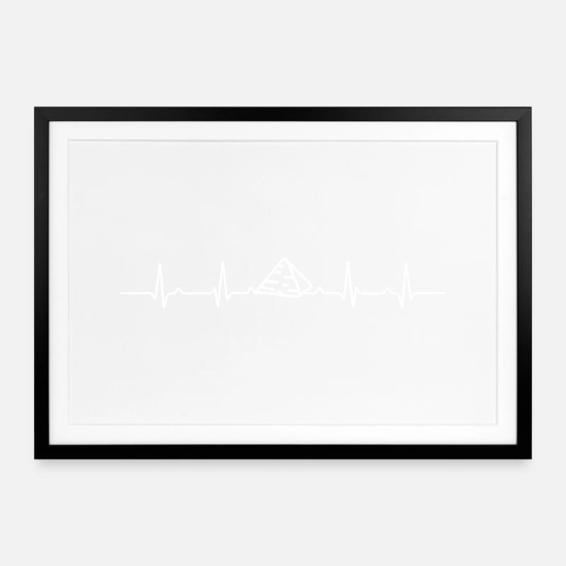 design_needs_image - Gerahmtes Poster (69 × 49 cm) - Schwarz