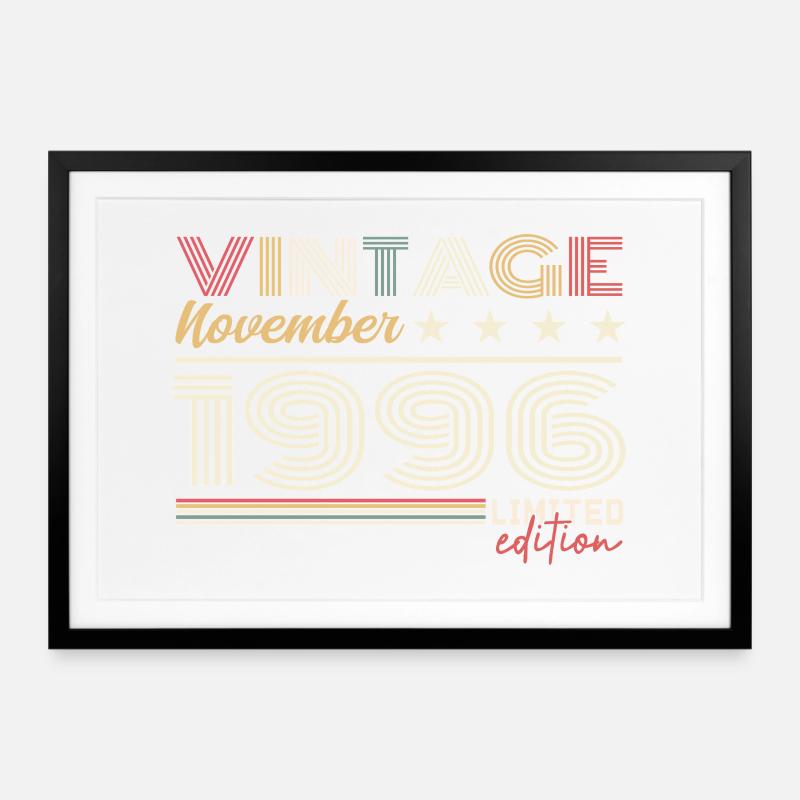 November 1996 - Framed poster (69 × 49 cm) - black