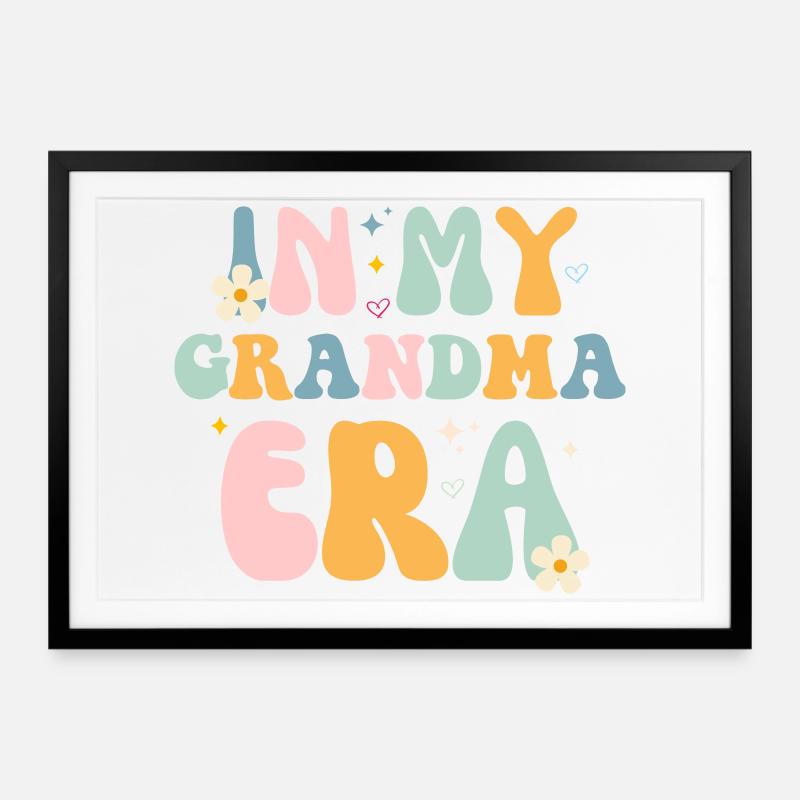 Grandma Tenderness Design - Framed poster (69 × 49 cm) - black