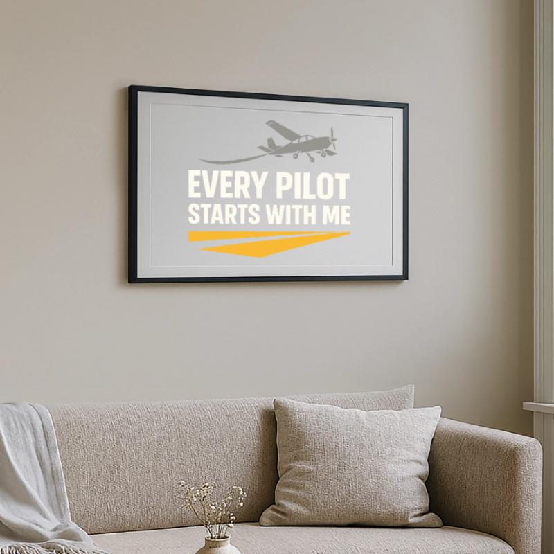 Flight Instructor Cfi Pilot Aviation Instructor Framed poster (69 × 49 cm)