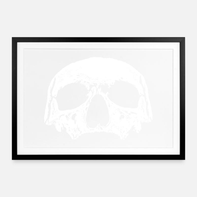 Skull - Framed poster (69 × 49 cm) - black