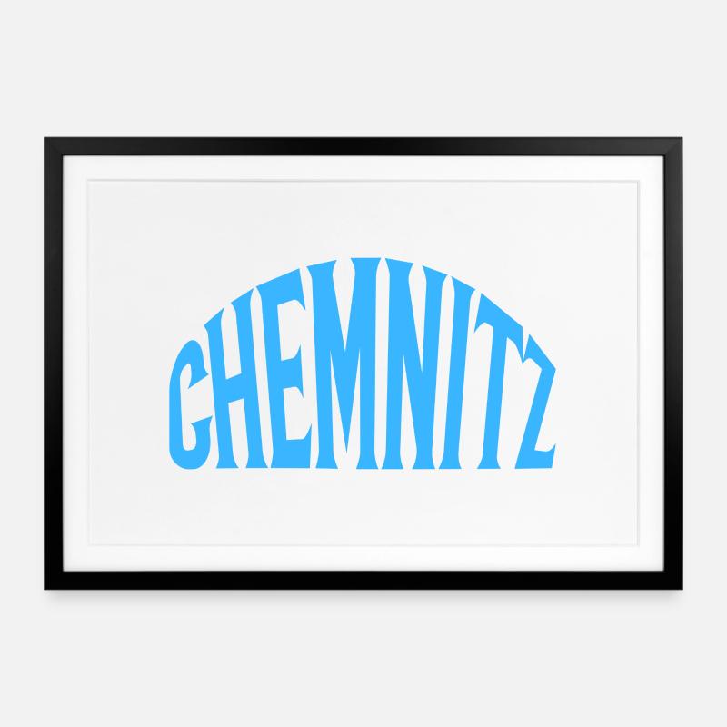 Chemnitz - Framed poster (69 × 49 cm) - black