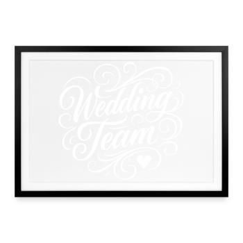 Hochzeit Team - Gerahmtes Poster (69 × 49 cm) - Schwarz - Vorne