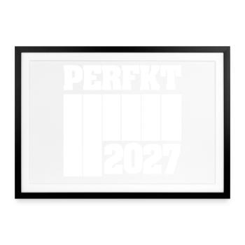 Einzigartig 2027 - Gerahmtes Poster (69 × 49 cm) - Schwarz - Vorne