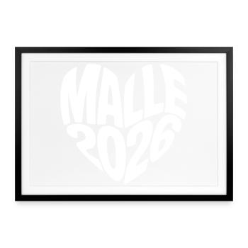Malle 2026 - Gerahmtes Poster (69 × 49 cm) - Schwarz - Vorne