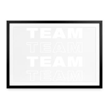 Team - Gerahmtes Poster (69 × 49 cm) - Schwarz - Vorne