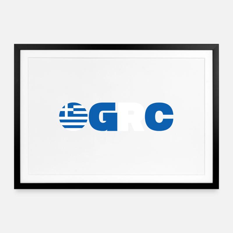 Greece - Framed poster (69 × 49 cm) - black