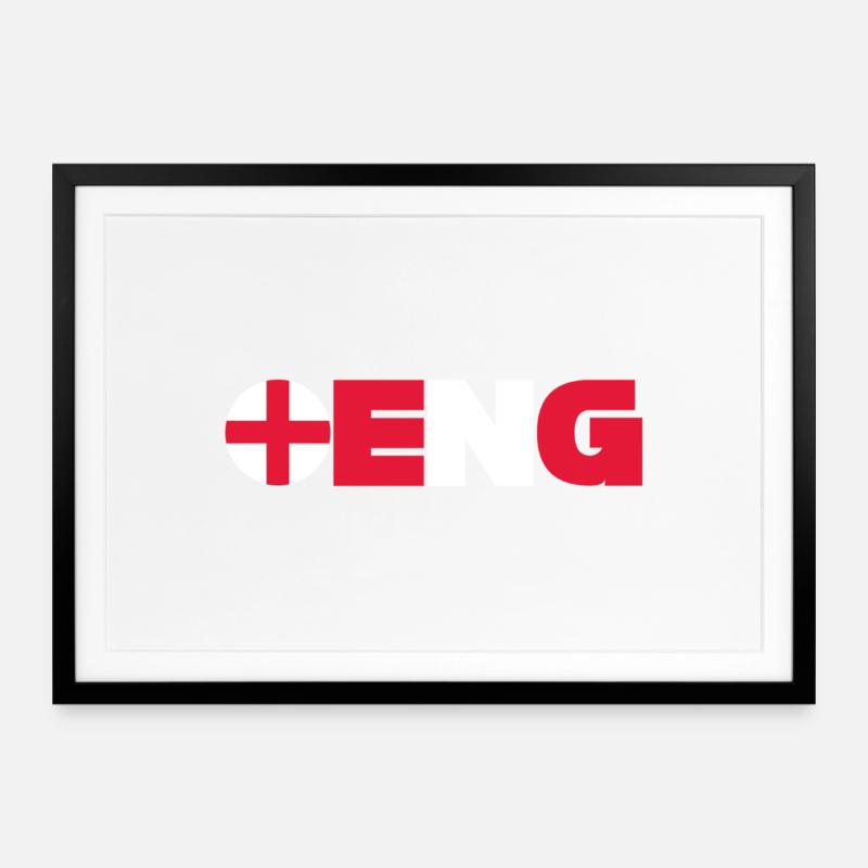 England - Gerahmtes Poster (69 × 49 cm) - Schwarz