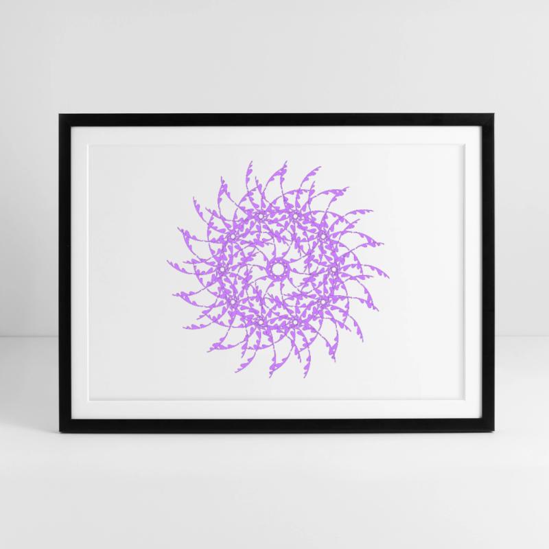 Random patterns rotated modif Framed poster (69 × 49 cm)