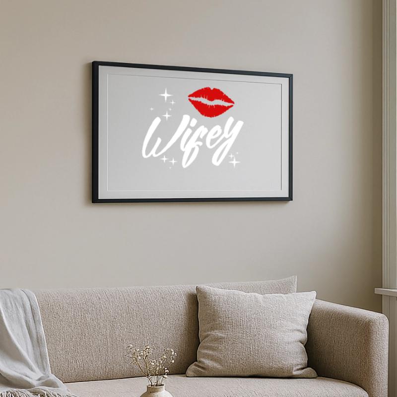 Partnerlook | Ehemann Ehefrau Ehe Heirat Hochzeit Gerahmtes Poster (69 × 49 cm)