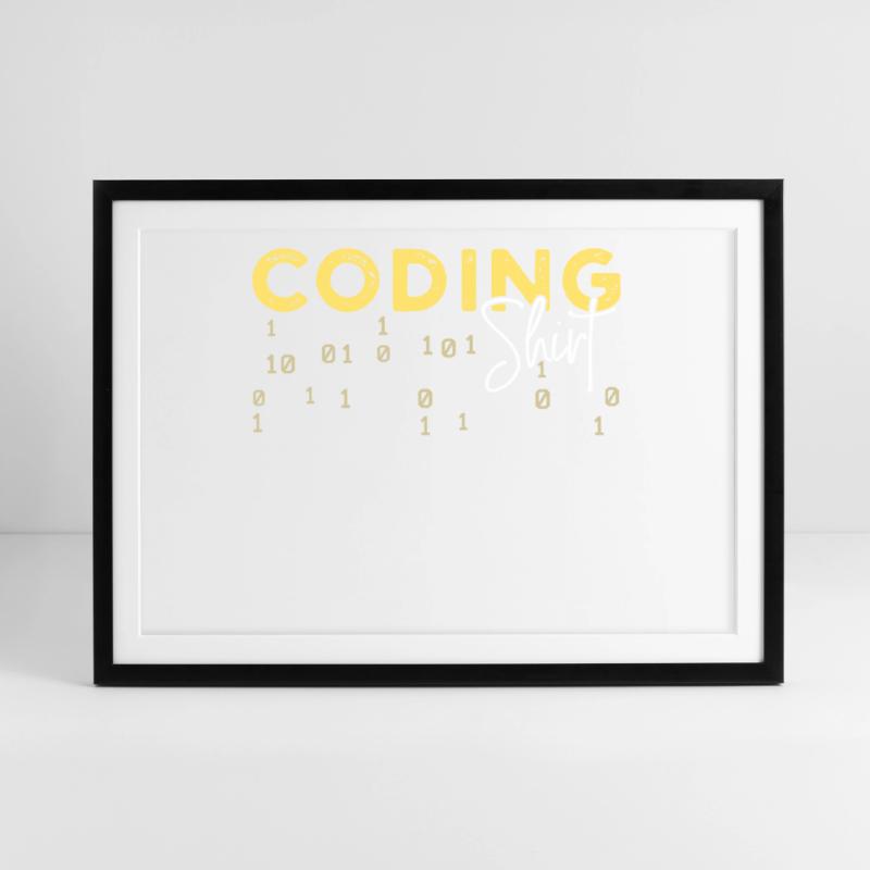 Coden Statement Développeur Programmeur Scripting Affiche encadrée (69 × 49 cm)