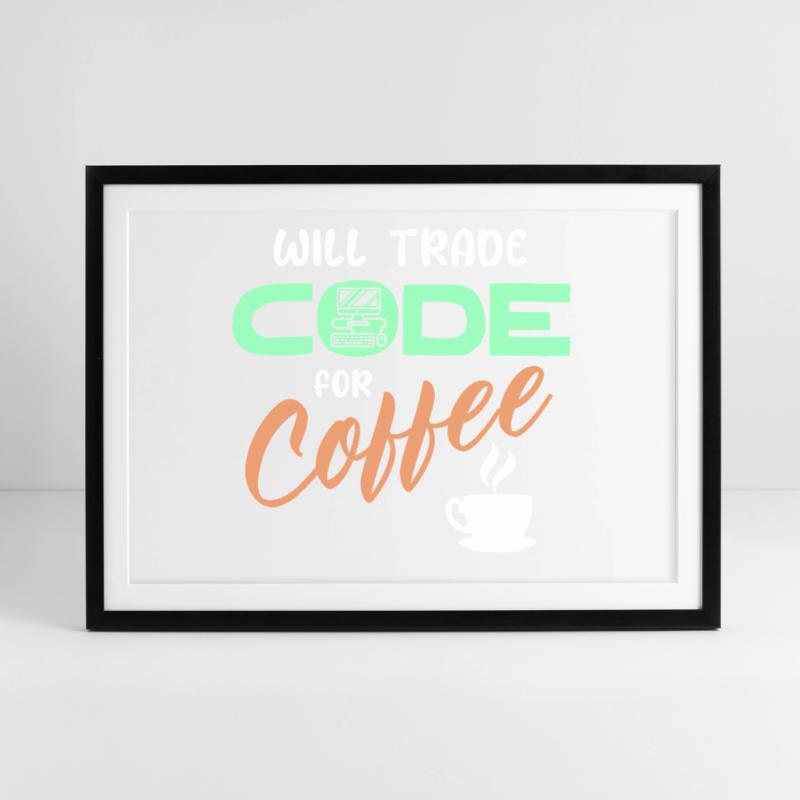 Programmierer Developer Code Statement Computer Gerahmtes Poster (69 × 49 cm)