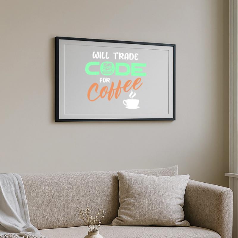 Programmierer Developer Code Statement Computer Gerahmtes Poster (69 × 49 cm)