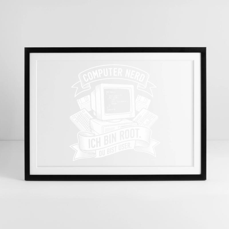 I'm a Root Computer Nerd Framed poster (69 × 49 cm)
