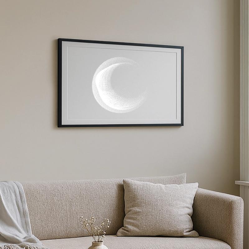 Conception de cercles points Affiche encadrée (69 × 49 cm)