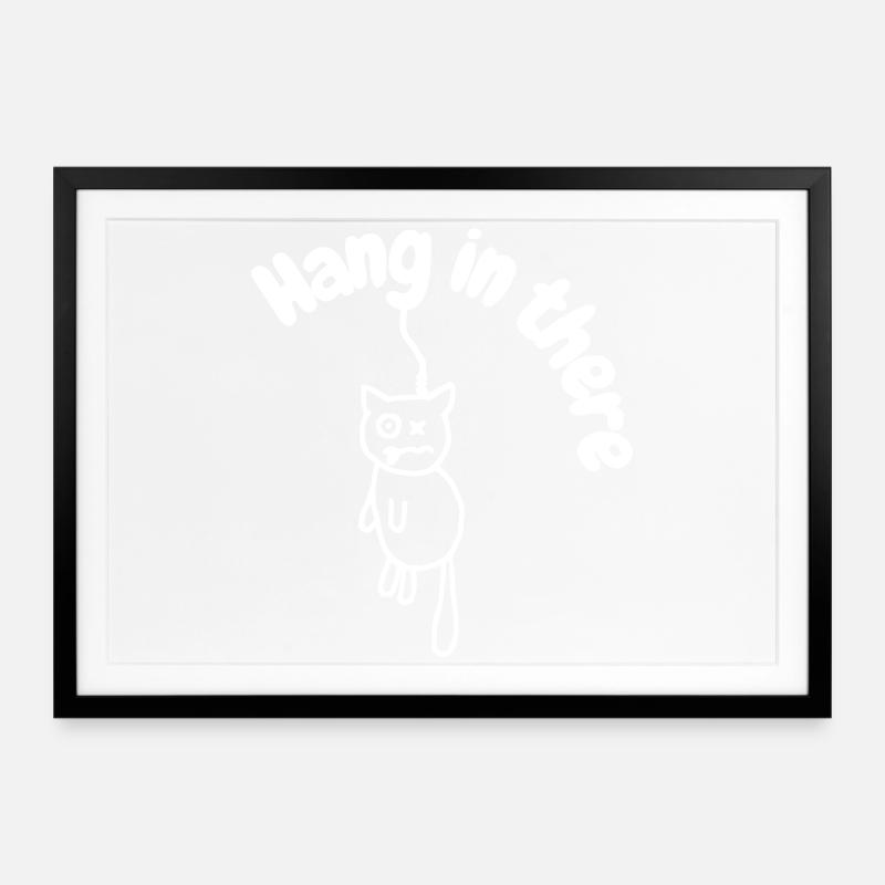 Hanginthere4 - Framed poster (69 × 49 cm) - black