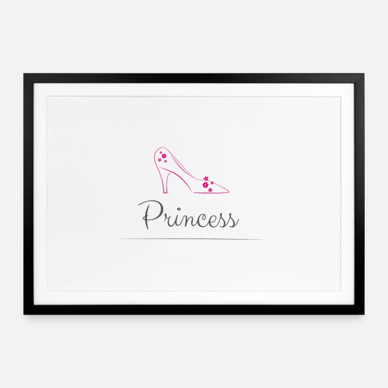 Princesse - Affiche encadrée (69 × 49 cm) - noir
