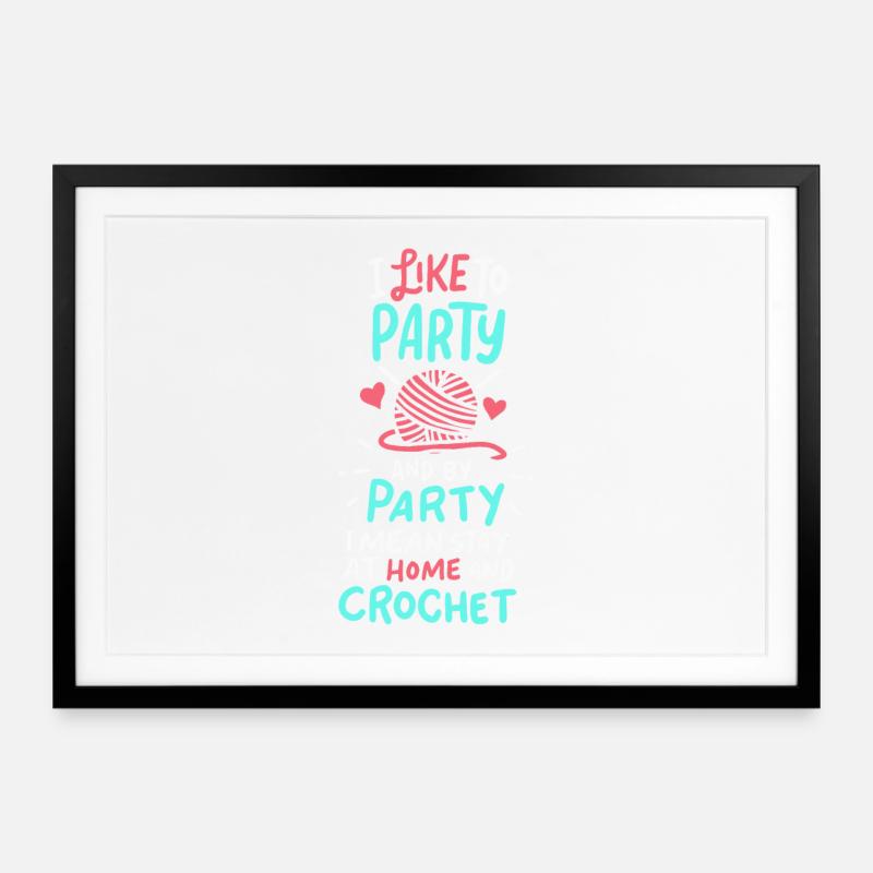 Crocheting Knitting for a Crocheter - Framed poster (69 × 49 cm) - black