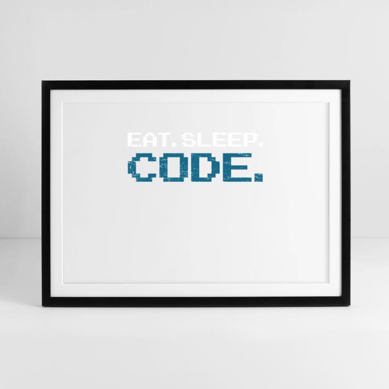 Code de programmation informatique Affiche encadrée (69 × 49 cm)