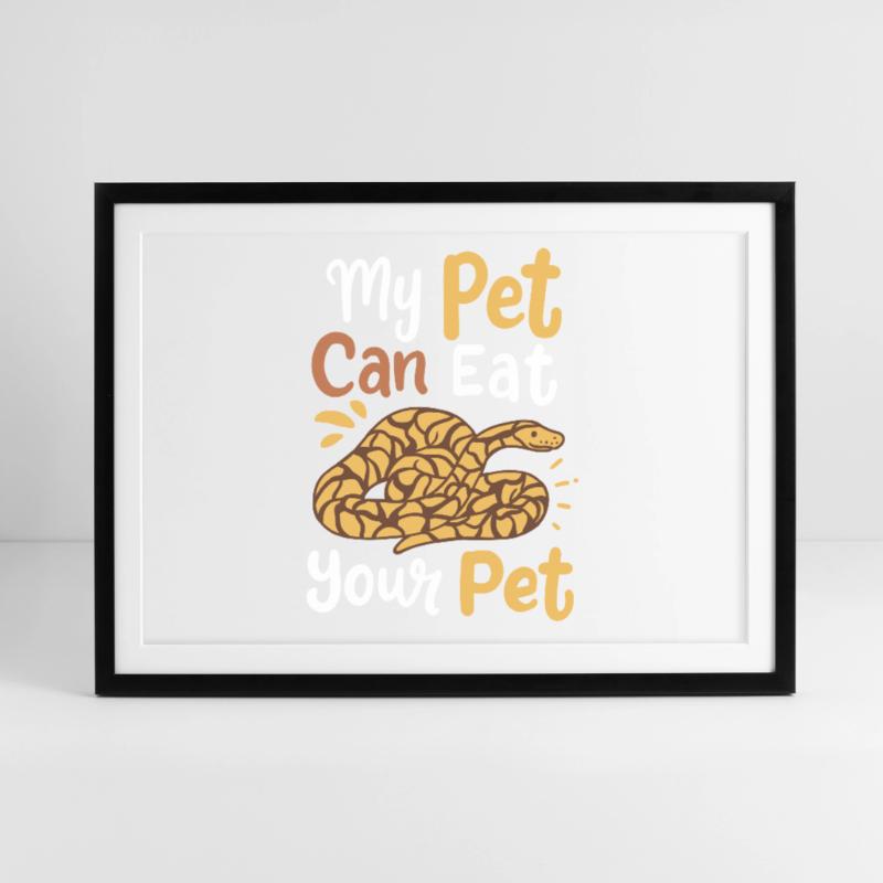 Python Snake Snake Owner Framed poster (69 × 49 cm)
