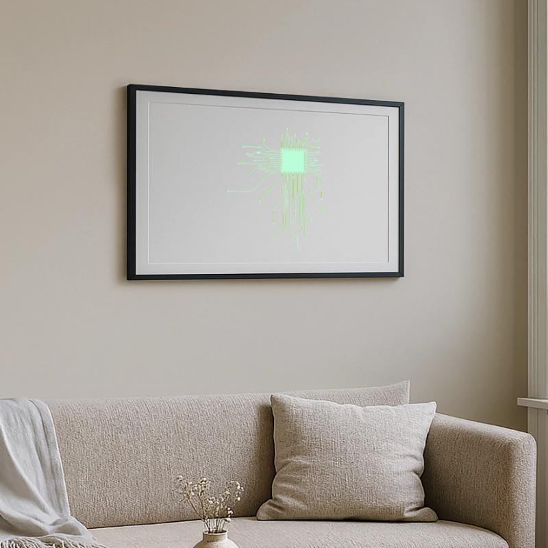 platine Core cpu Computer Nerd pc humor geek code Gerahmtes Poster (69 × 49 cm)