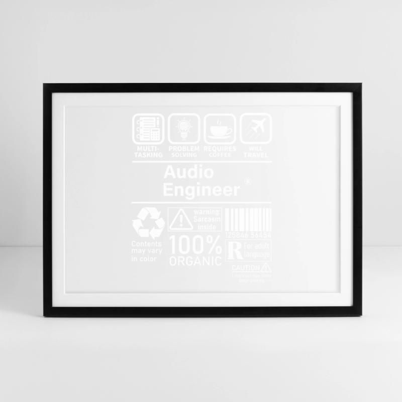 Audio Engineer multi tasking problem solving Framed poster (69 × 49 cm)