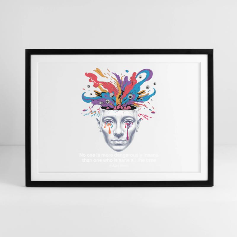Mind Unleashed | Watts Psychedelic Insight Framed poster (69 × 49 cm)