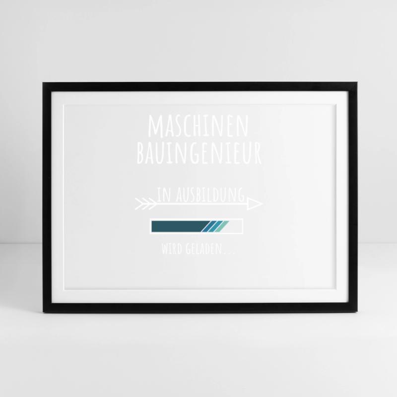 Mechanical Engineer Mechanical Engineering Studies Profession Framed poster (69 × 49 cm)