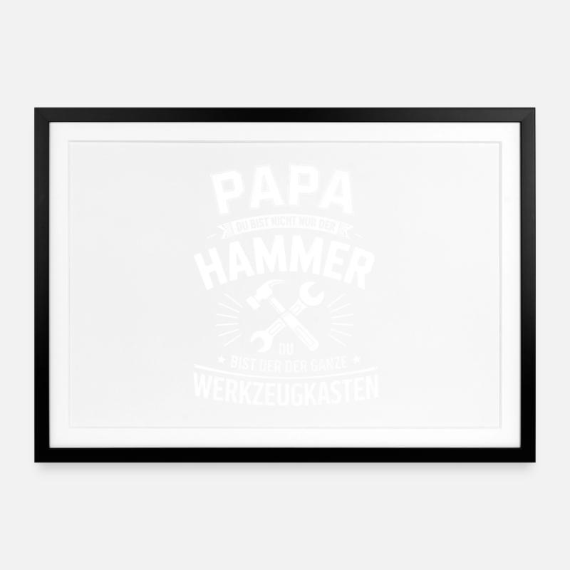 Dad Hammer Toolbox - Framed poster (69 × 49 cm) - black