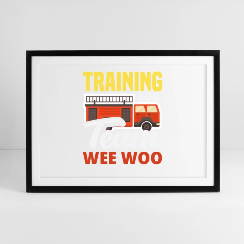 Wee Woo Squad Fire Tiny Firefighter Framed poster (69 × 49 cm)