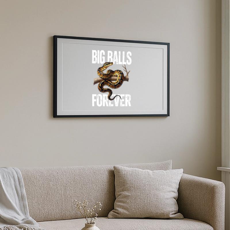 Königspython Schlangen Liebhaber Terrarium Python Gerahmtes Poster (69 × 49 cm)