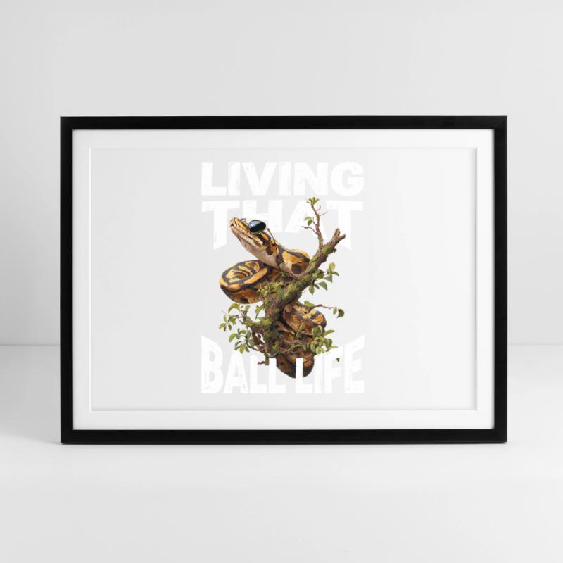 King Python Snakes Lover Terrarium Python Framed poster (69 × 49 cm)