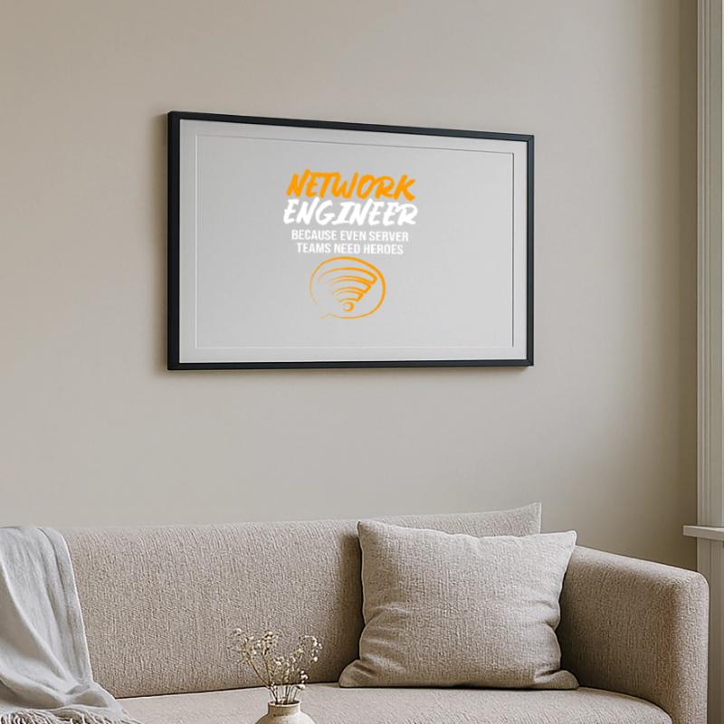 Network Computer Scientist Programmer Admin Framed poster (69 × 49 cm)