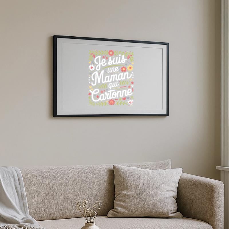 Ich bin eine erfolgreiche Mutter Gerahmtes Poster (69 × 49 cm)